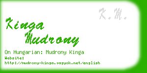 kinga mudrony business card